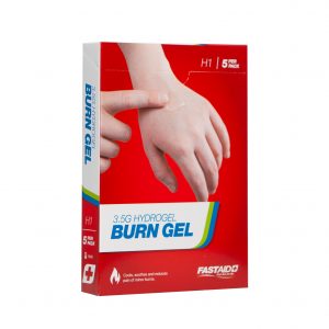 Burn gel to cool, soothe and relieve pain from minor burns. Contains 90% purified water, propylene glycol, glycerol, emulsifier and surfactant.