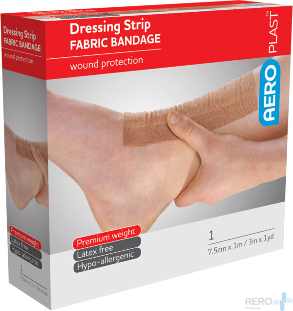 Premium Fabric Dressing Strip 7.5cm x 1M (12 Pack)