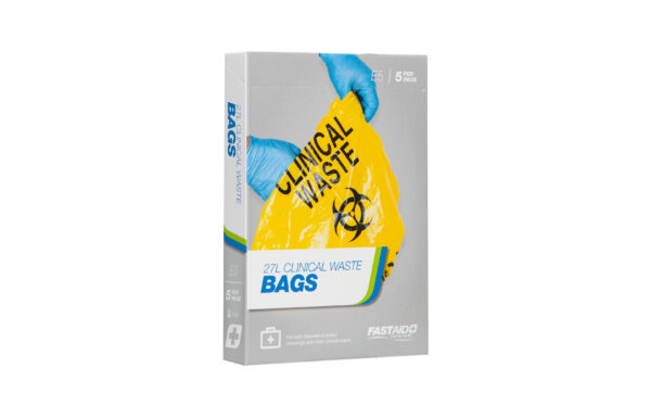 E5 Clinical Waster Bags, 27L, 5pk