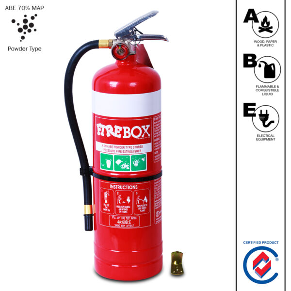 4.5kg DCP fire extinguisher c/w hose & standard wall bracket