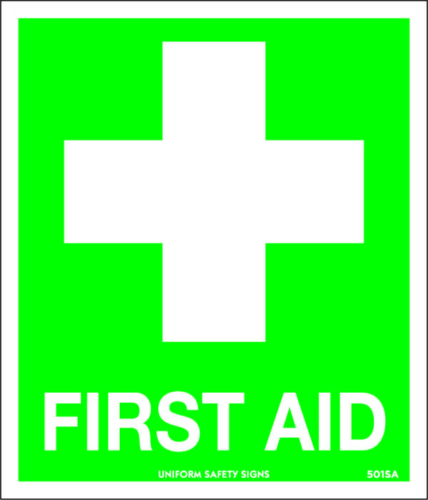 Sticker, First Aid Kit, 115 X 170mm, Self Adhesive