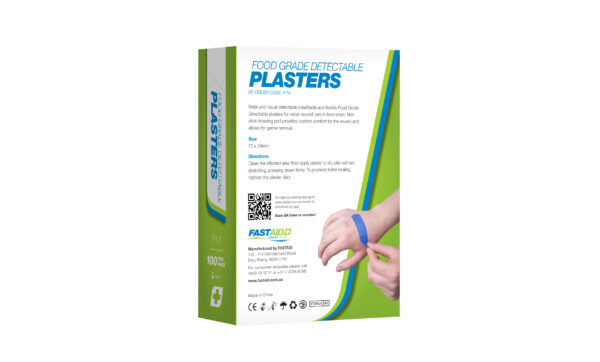 P14 Food Grade Plasters, Metal and Visual Detectable, Plastic, 72 X 19mm, 100pk - Image 2