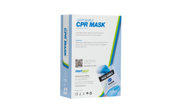 R1 Resuscitation Face Shield, Disposable, With Valve, 1pk - Image 2