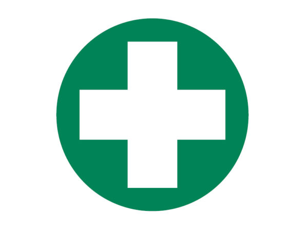 Decal, First Aid Cross Only, 50mm, Self Adhesive, 10pk