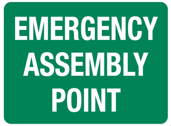 Sign, Emergency Assembly Point, 600 X 450mm, Poly