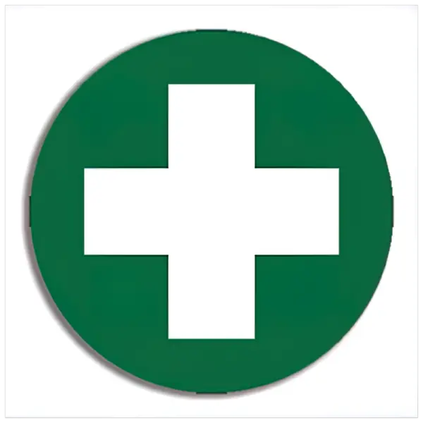 First Aid Cross Sticker 5 x 5cm Sheet/5