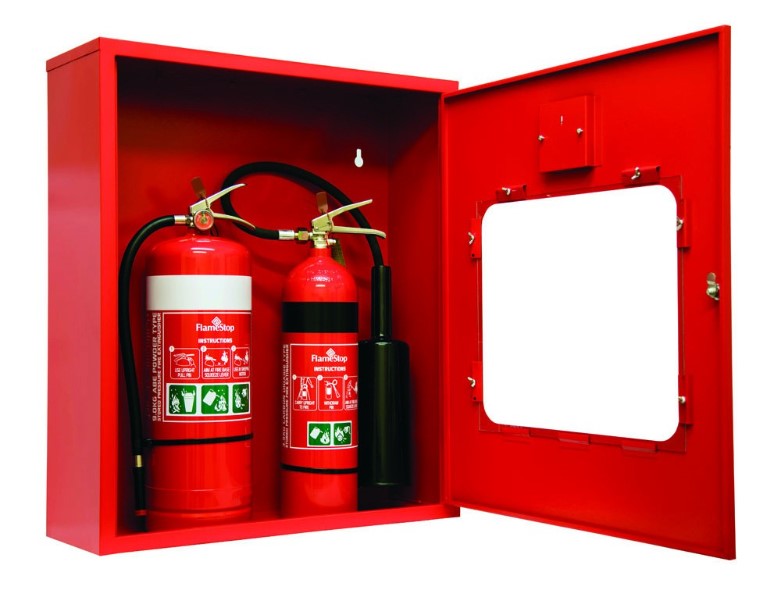 Double Fire Extinguisher Metal Cabinet - Image 2