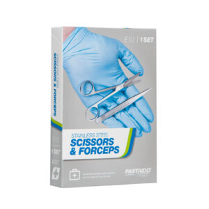 E10 Instrument Set, 12.5cm Stainless Steel Scissors and Forceps, 1pk