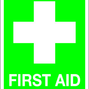Sticker, First Aid Kit, 115 X 170mm, Self Adhesive
