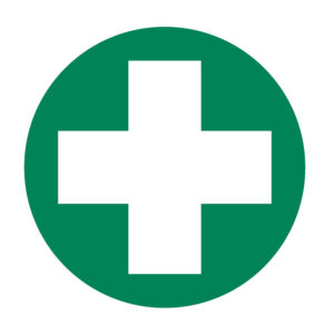Decal, First Aid Cross Only, 50mm, Self Adhesive, 10pk